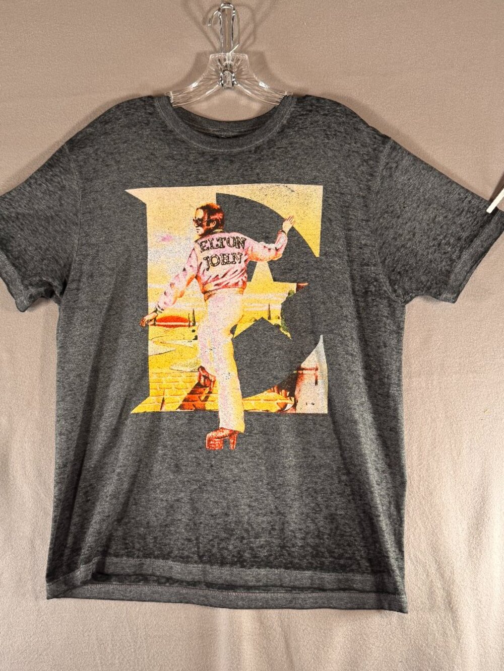 Elton John Farewell Yellow Brick Road 2018 US Tour Gray T-Shirt Size L EUC